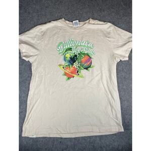 Billionaire Boys Club Graphic Tee Womens XL Yellow Planet Trees Streetwear Y2K